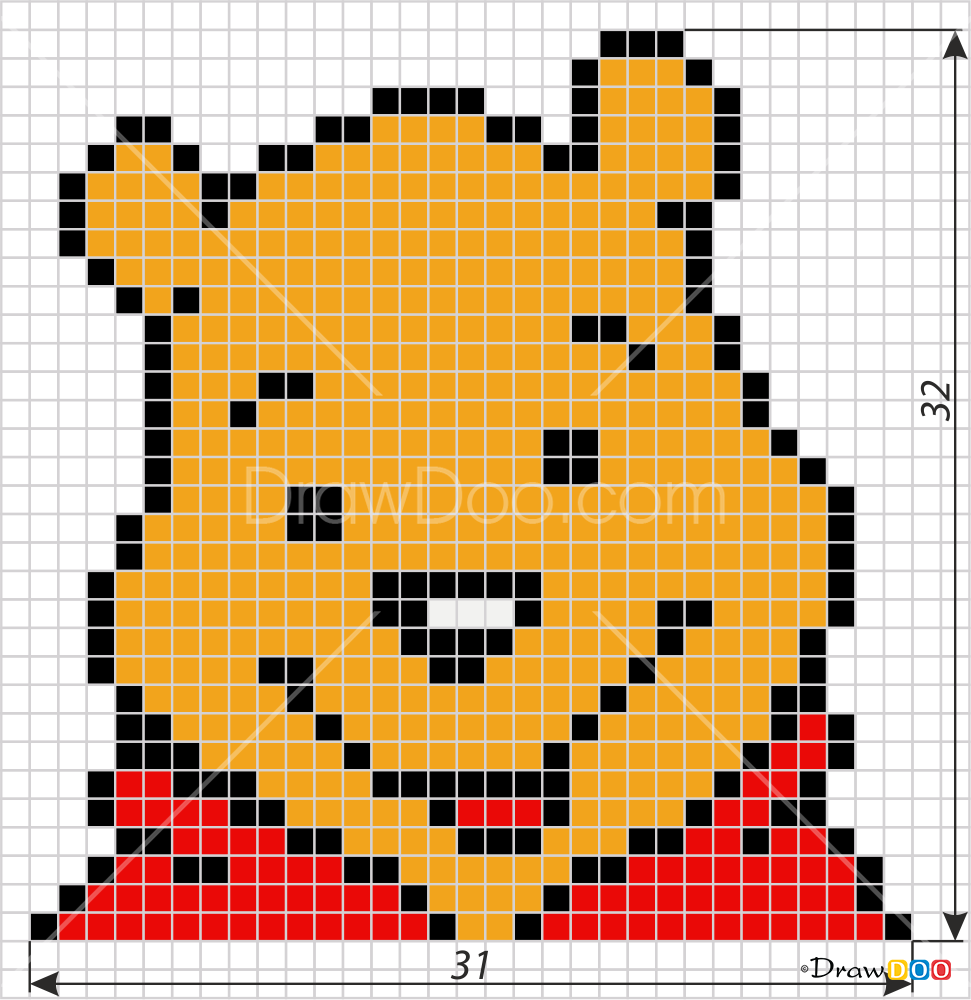 How To Draw Winnie The Pooh Pixel Cartoons